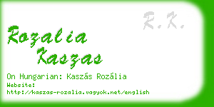 rozalia kaszas business card