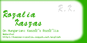 rozalia kaszas business card